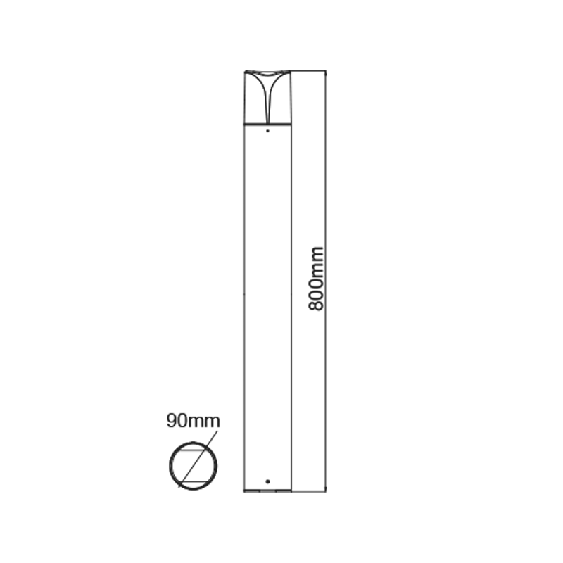 ^E27 POST LUMINAIRE 230V AC DARK GREY IP54 MAX.23W - ledmania.gr