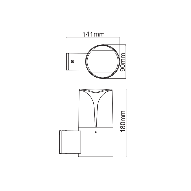 E27 WALL LUMINAIRE 230V AC DARK GREY IP54 MAX.23W - ledmania.gr
