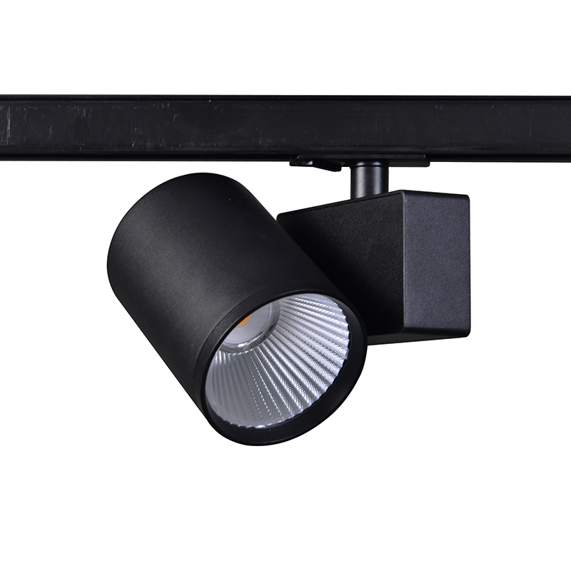 SAND BLACK LED TRACK LUMINAIRE 40W 3000K 1-PHASE 38° 4200LM 230V AC Ra80 5YRS - ledmania.gr
