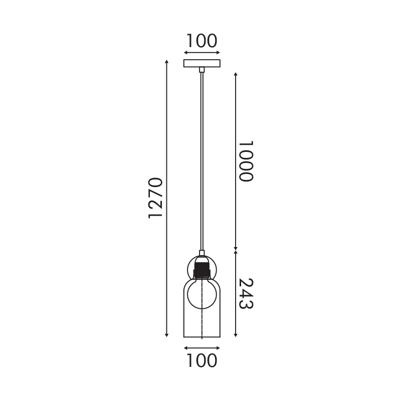 JULIETTE-ΦΩΤΙΣΤΙΚΟ ΚΡΕΜΑΣΤΟ ΟΡΕΙΧΑΛΚΙΝΟ ΓΥΑΛΙΝΟ ΣΥΜΒΑΤΙΚΟ ΙΡ20 1xΕ27 100xH1270mm - ledmania.gr