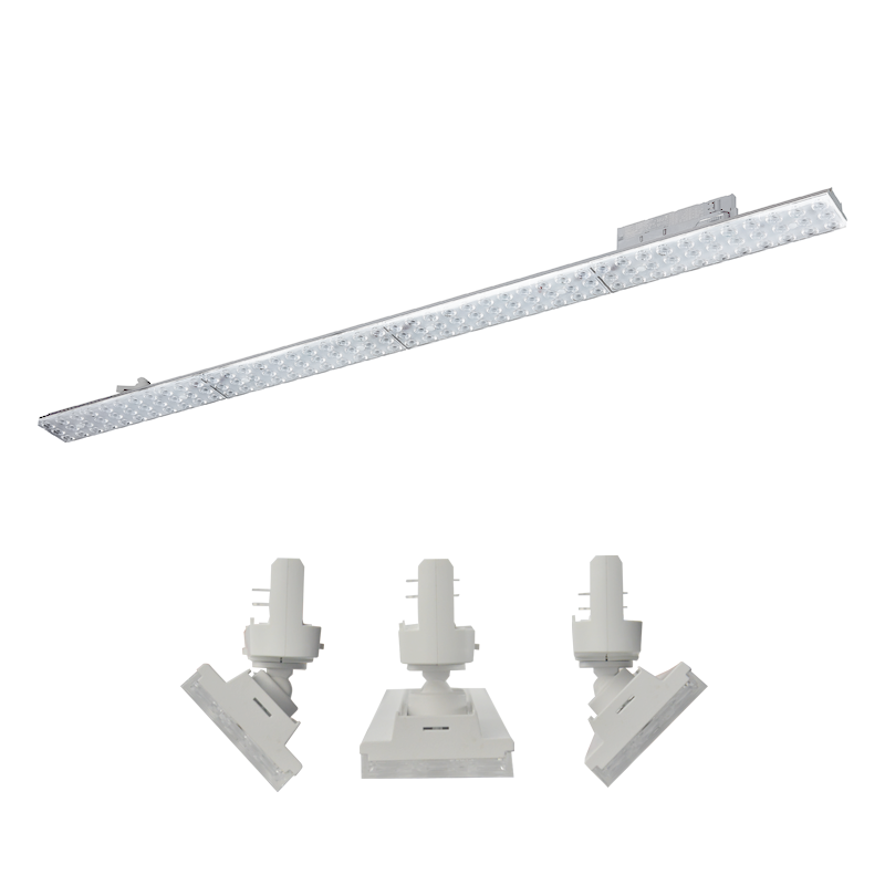WHITE LED LINEAR MOVABLE TRACK LUMINAIRE 40W 4000K 3-PHASE 90° 5600LM 230V AC Ra90 L1144MM MM 5YRS - ledmania.gr