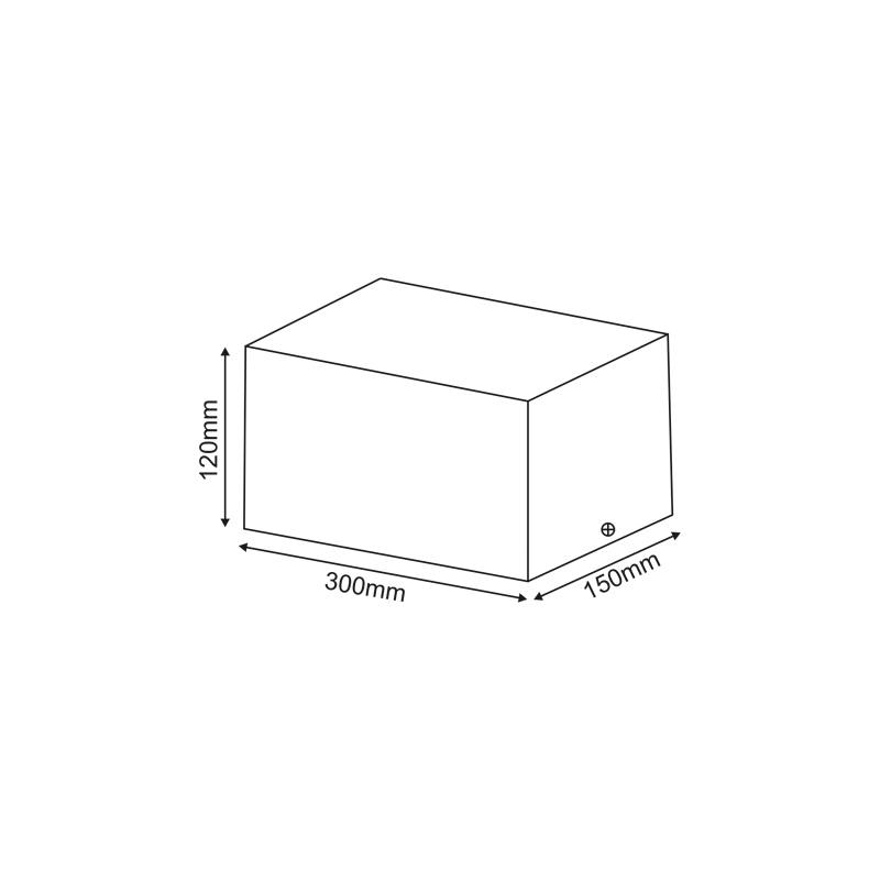 ^  ΣΠΟΤ ΟΡΟΦΗΣ AR111 ΔΙΠΛΟ ΛΕΥΚΟ 150x300x120 - ledmania.gr
