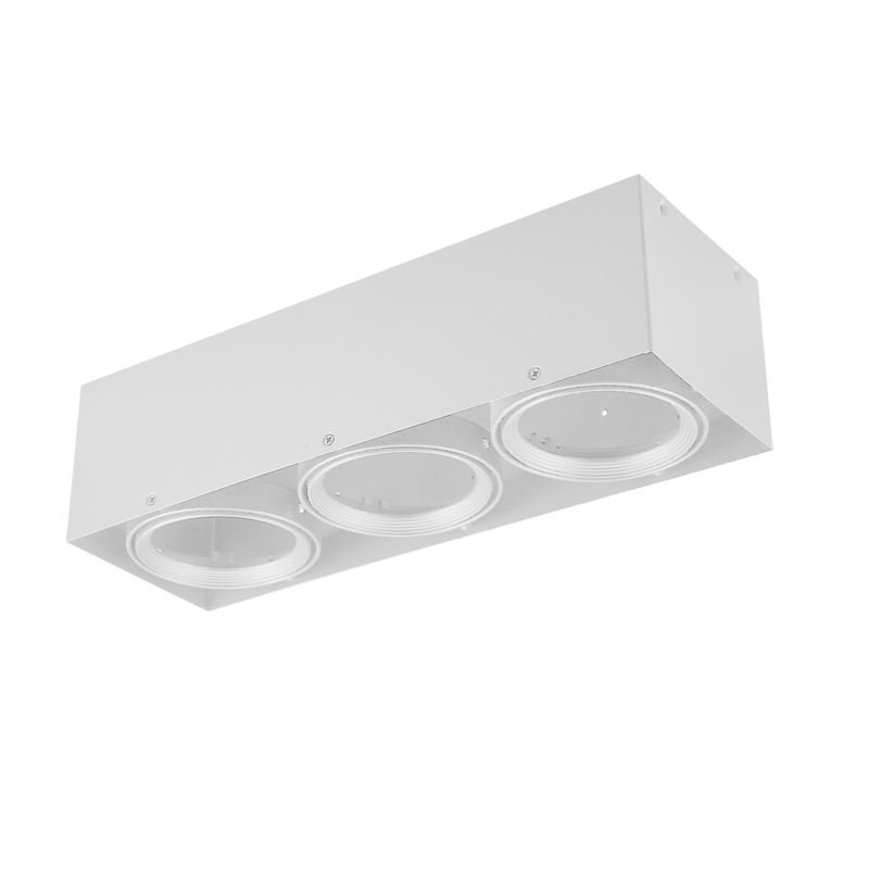^  ΣΠΟΤ ΟΡΟΦΗΣ AR111 ΤΡΙΠΛΟ ΛΕΥΚΟ 150x450x120 - ledmania.gr