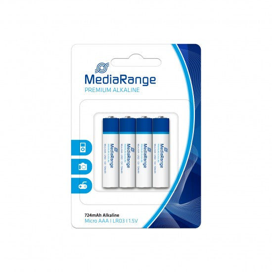 Αλκαλική Μπαταρία MediaRange Premium AAA 1.5V (LR3) (4 Pack)