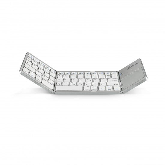 MediaRange Foldable and Rechargeable Bluetooth keyboard 64 keys with touchpad Silver (MROS133-GR)