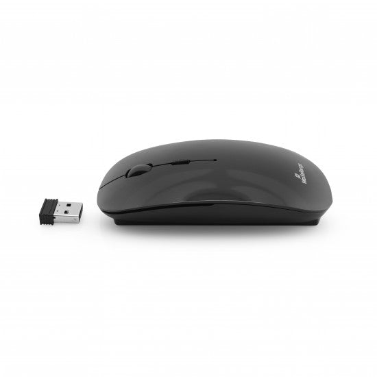 MediaRange 3-button wireless optical mouse, silent-click, glossy-black (MROS215)