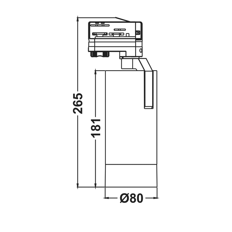 SAND WHITE LED ZOOMABLE TRACK LUMINAIRE 25W 4000K 3-PHASE 25-60° 3000LM MAX. 230V AC Ra80 5YRS - ledmania.gr