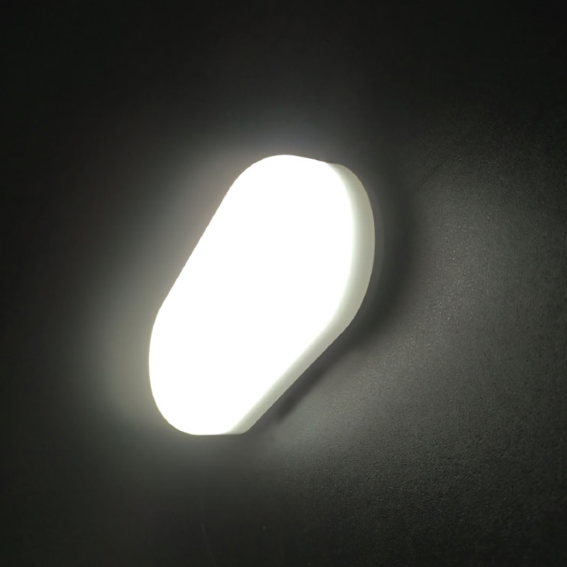 LED PC WHITE WALL LUMINAIRE 230V AC IP66 12W 1070lm 4000K 180° Ra80