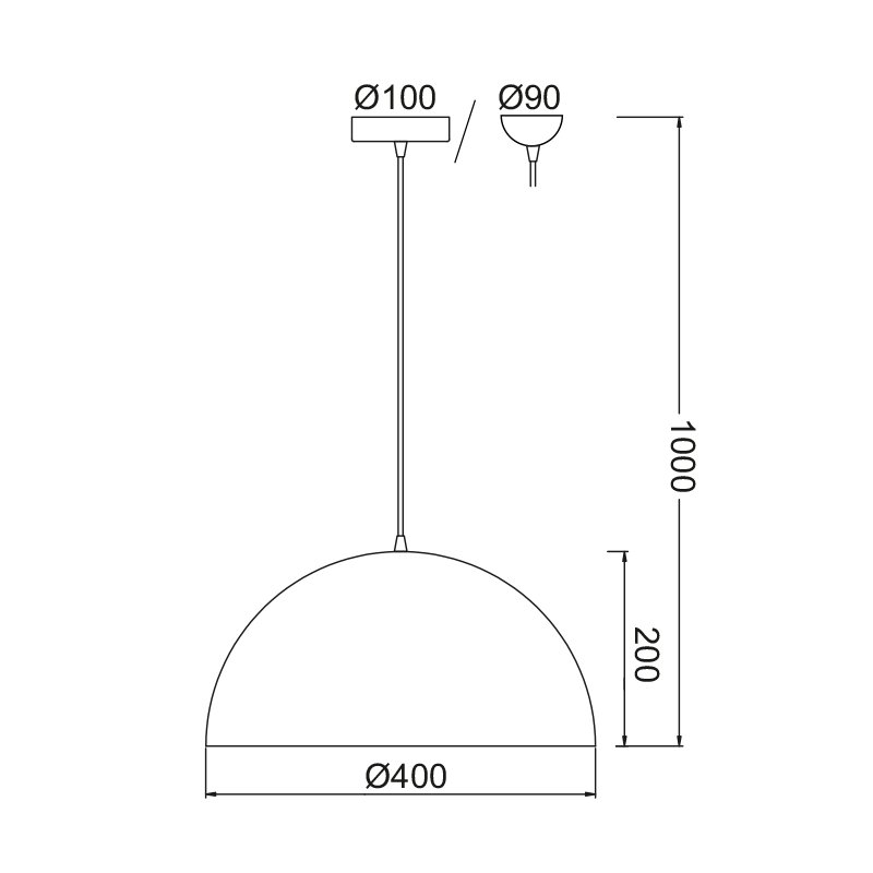 ΚΡΕΜΑΣΤΟ Φ/Σ 1XE27 ΜΕΤΑΛΛΙΚΟ ΚΡΕΜ Φ40cm MELINA - ledmania.gr