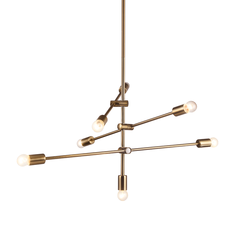 ΚΡΕΜΑΣΤΟ Φ/Σ 7ΧΕ27 ΜΕΤΑΛΛΙΚΟ ΟΡΕΙΧΑΛΚΟ Φ80ΧΗ130CM LUTHER - ledmania.gr