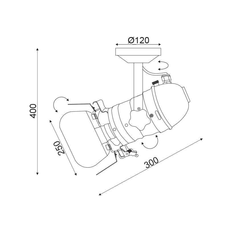 ΕΠΙΤΟΙΧΟ Φ/Σ 1ΧΕ27 ΜΕΤΑΛΛΙΚΟ ΜΑΥΡΟ 34Χ20ΧΗ40CM ALMODOVAR - ledmania.gr