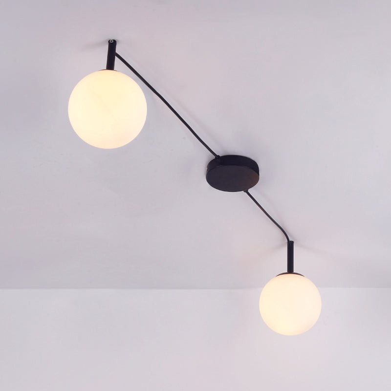 ^ΟΡΟΦΗΣ Φ/Σ 2xE14 TIRAMOLLA ΜΑΥΡΟ ΜΕΤ/ΚΟ + ΛΕΥΚΟ ΓΥΑΛΙ 72Χ42Χ32CM - ledmania.gr