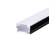 BLACK MICRO ALUMINUM PROFILE WITH OPAL PC DIFFUSER 2m/pc-(Τιμή Μέτρου) - ledmania.gr