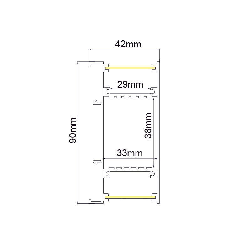 NIC UP-DOWN ΠΡΟΦΙΛ ΑΛΟΥΜΙΝΙΟΥ ΜΕ ΟΠΑΛ ΚΑΛΛΥΜΑ 2m/pc-(Τιμή Μέτρου) - ledmania.gr