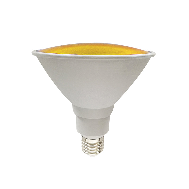 LED SMD E27 PAR38 15W YELLOW 1150LM 230V AC RA80 30000H 110°  IP65 - ledmania.gr