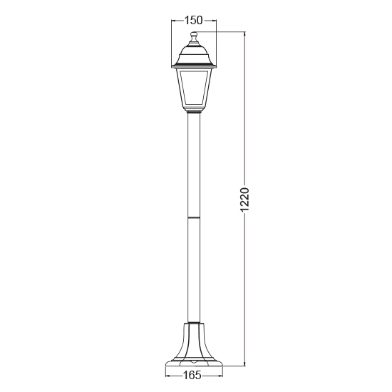 4S PLASTIC FLOOR GARDEN RUST LUMINAIRE 100CM E27 IP44 - ledmania.gr