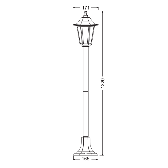 6S PLASTIC FLOOR GARDEN RUST LUMINAIRE 100CM E27 IP44 - ledmania.gr
