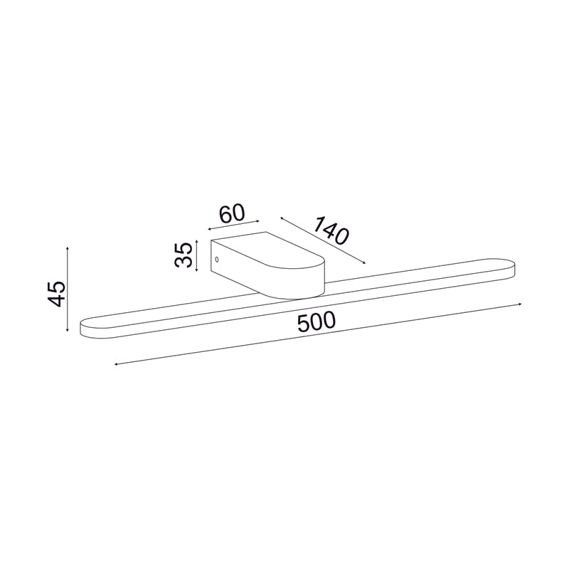 ^ΕΠΙΤΟΙΧΟ Φ/Σ LED 16W 4000K 1040LM ΛΕΥΚΟ ΜΕΤ/ΚΟ IP44 50Χ12Χ4CM PHOEBE - ledmania.gr