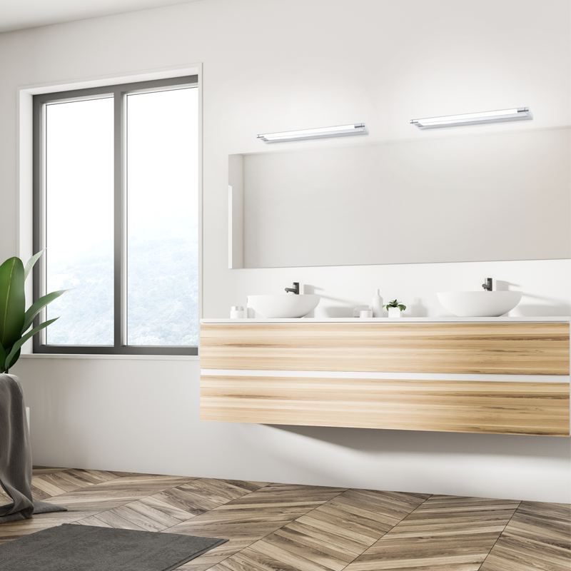 ΕΠΙΤΟΙΧΟ Φ/Σ LED 6W 380LM 4000K ΧΡΩΜΙΟ ΑΛΟΥΜΙΝΙΟ 400Χ100Χ25ΜΜ BATI - ledmania.gr