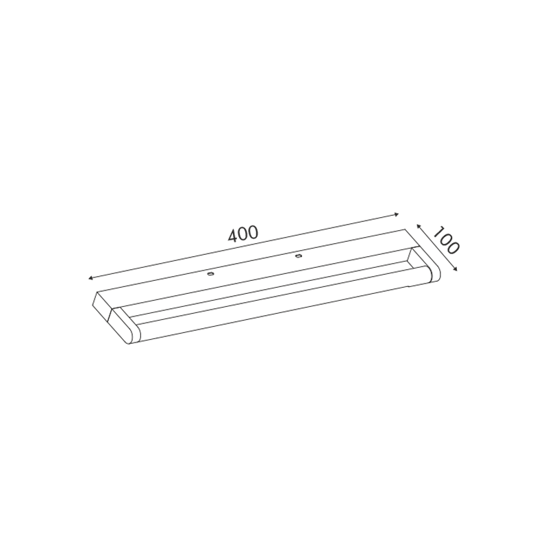 ΕΠΙΤΟΙΧΟ Φ/Σ LED 6W 380LM 3000K ΧΡΩΜΙΟ ΑΛΟΥΜΙΝΙΟ 400Χ100Χ25ΜΜ BATI - ledmania.gr