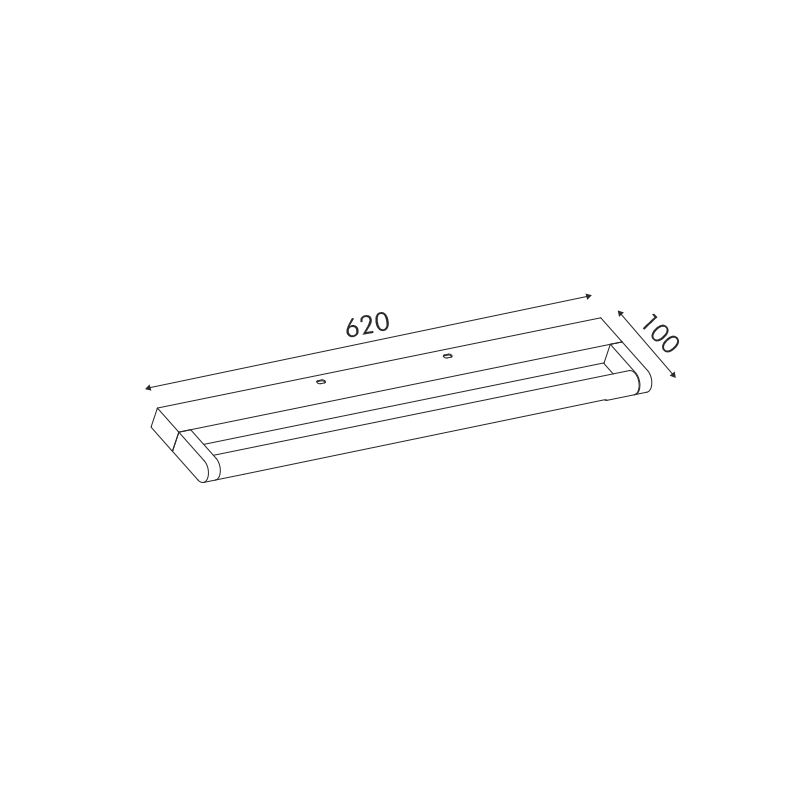 ΕΠΙΤΟΙΧΟ Φ/Σ LED 12W 780LM 3000K ΜΑΥΡΟ ΑΛΟΥΜΙΝΙΟ 620Χ100Χ25ΜΜ BATI - ledmania.gr