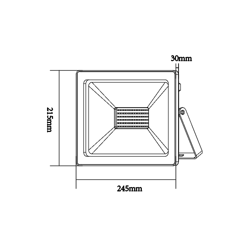 WHITE LED SMD FLOOD LUMINAIRE IP66 100W 6000K 9000Lm 230V RA80