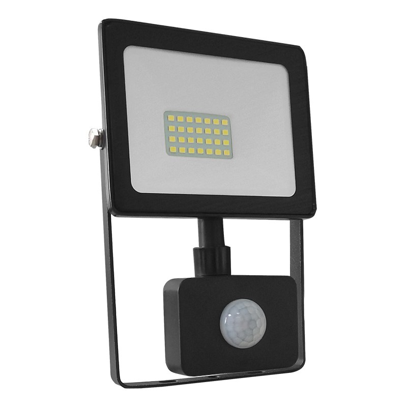 BLACK SENSOR LED SMD FLOOD LUMINAIRE IP66 20W 4000K 1700Lm 230V RA80 - ledmania.gr