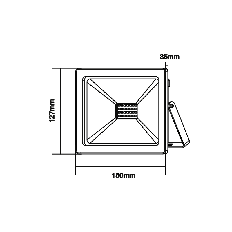 WHITE LED SMD FLOOD LUMINAIRE IP66 20W 6000K 1760Lm 12-24V DC RA80