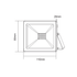 BLACK LED SMD FLOOD LUMINAIRE IP66 20W GREEN 230V - ledmania.gr