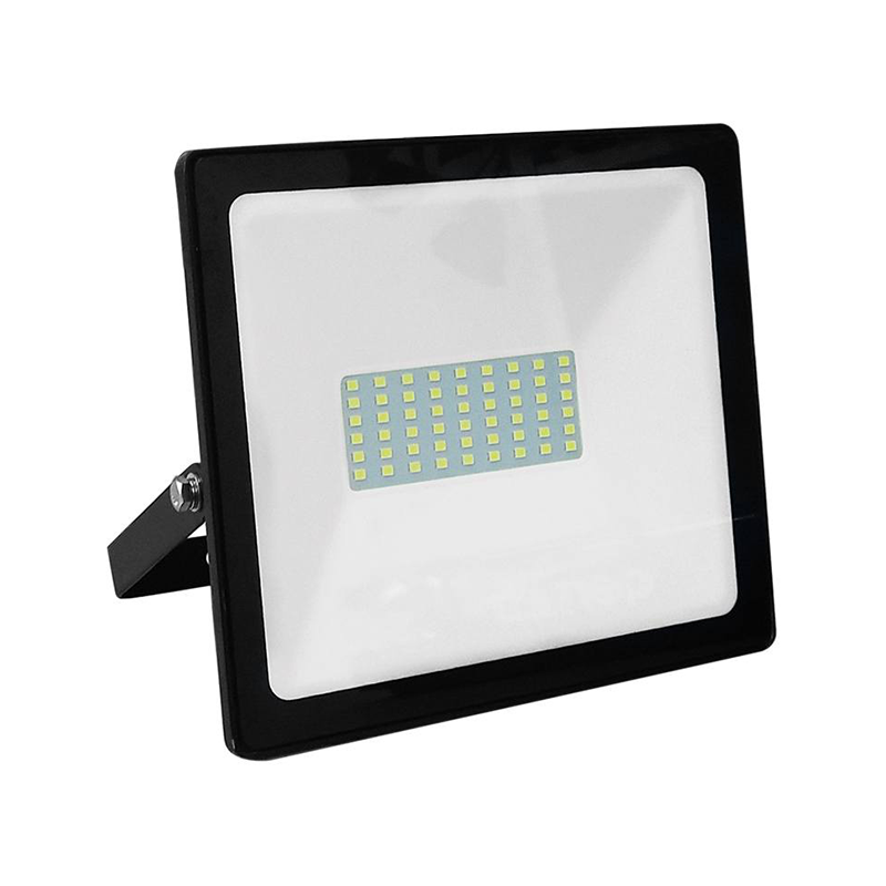 BLACK LED SMD FLOOD LUMINAIRE IP66 50W GREEN 230V - ledmania.gr