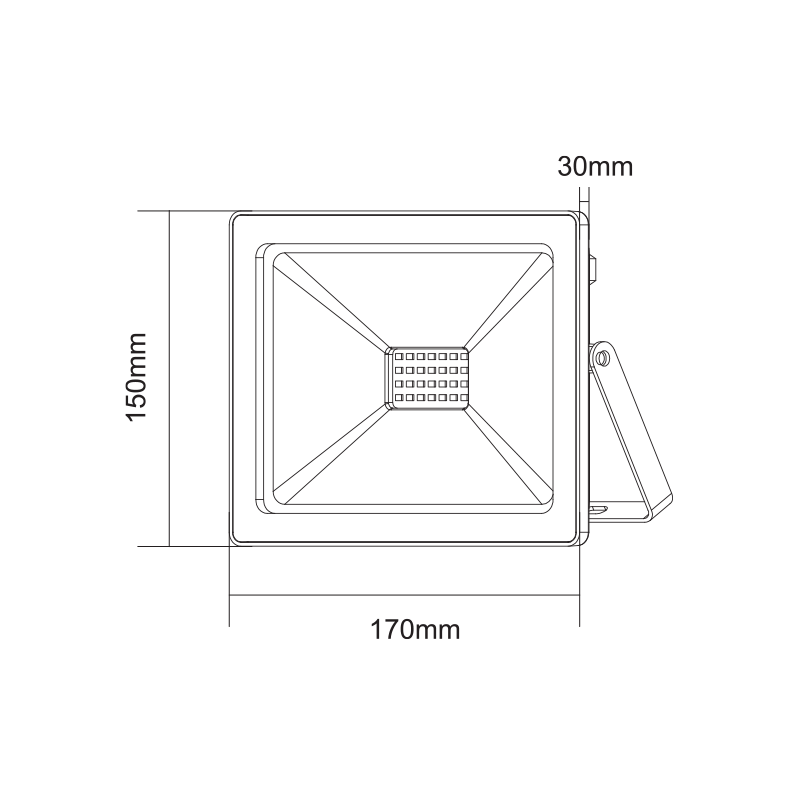 BLACK LED SMD FLOOD LUMINAIRE IP66 50W GREEN 230V - ledmania.gr