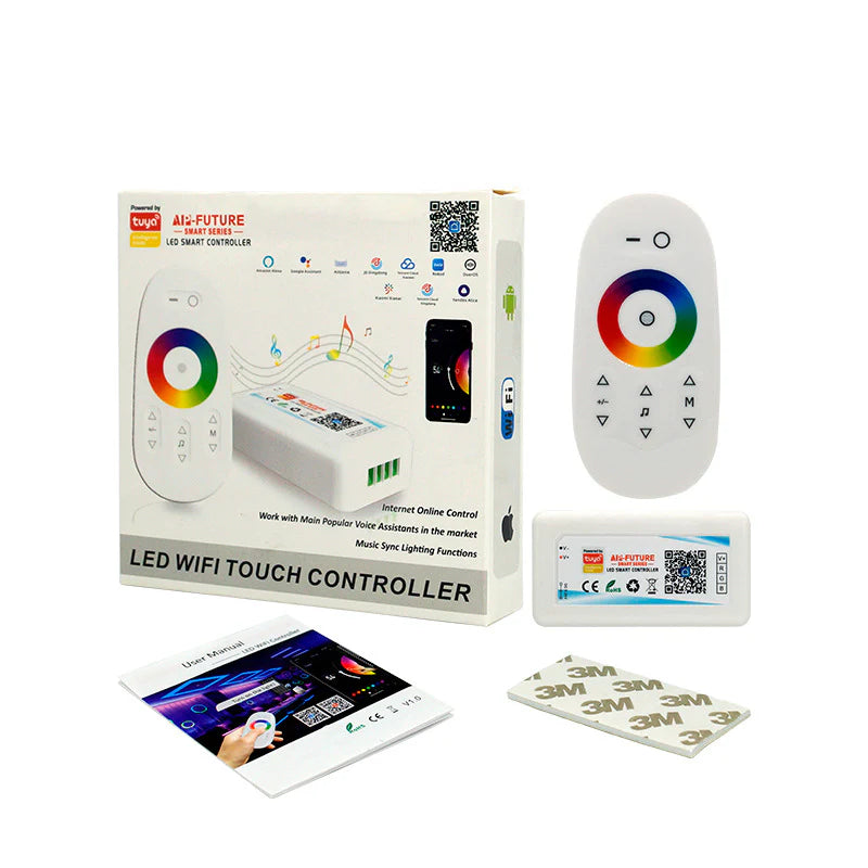 5V-24V DC Tuya APP Smart WiFi 2.4G RF Wireless RGB Remote LED Controller for RGB LED Strips - ledmania.gr