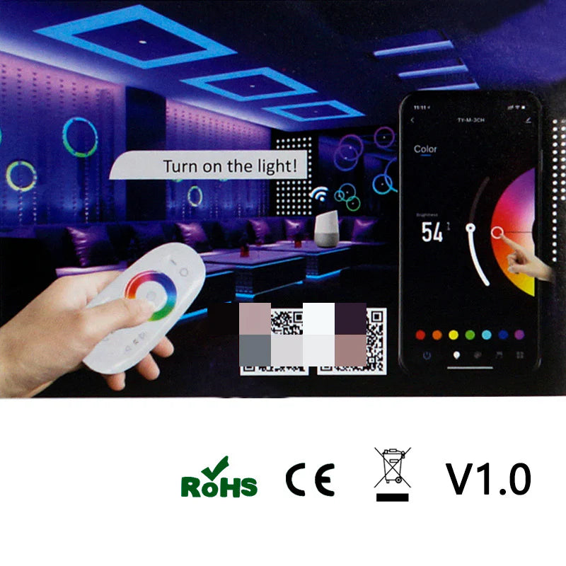 5V-24V DC Tuya APP Smart WiFi 2.4G RF Wireless RGB Remote LED Controller for RGB LED Strips - ledmania.gr