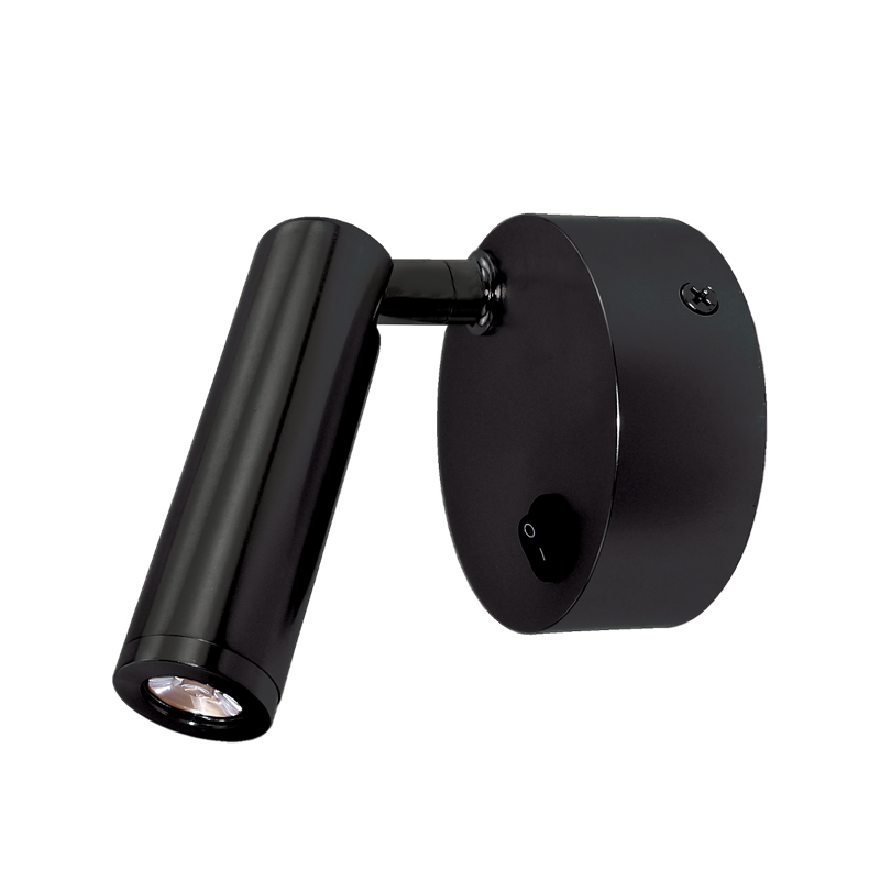 ΕΠΙΤΟΙΧΟ Φ/Σ LED 3W ΜΑΤ ΜΑΥΡΟ ΚΙΝΗΤΟ 50° 210Lm 4.000Κ 230V INYOKA2 - ledmania.gr
