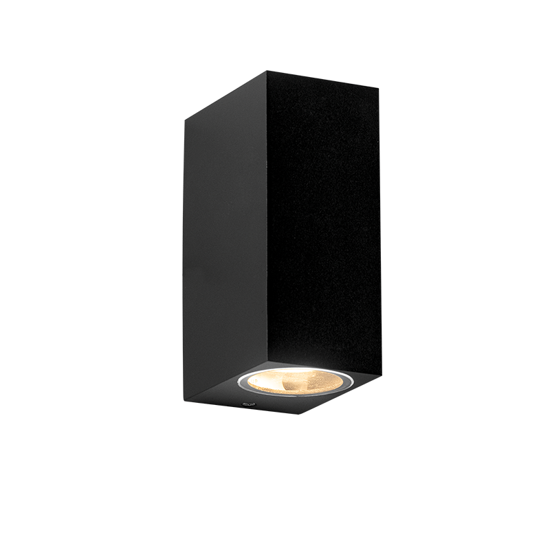 GU10 WALL LUMINAIRE PLASTIC 230V AC BLACK IP65 MAX.2X3W LED - ledmania.gr