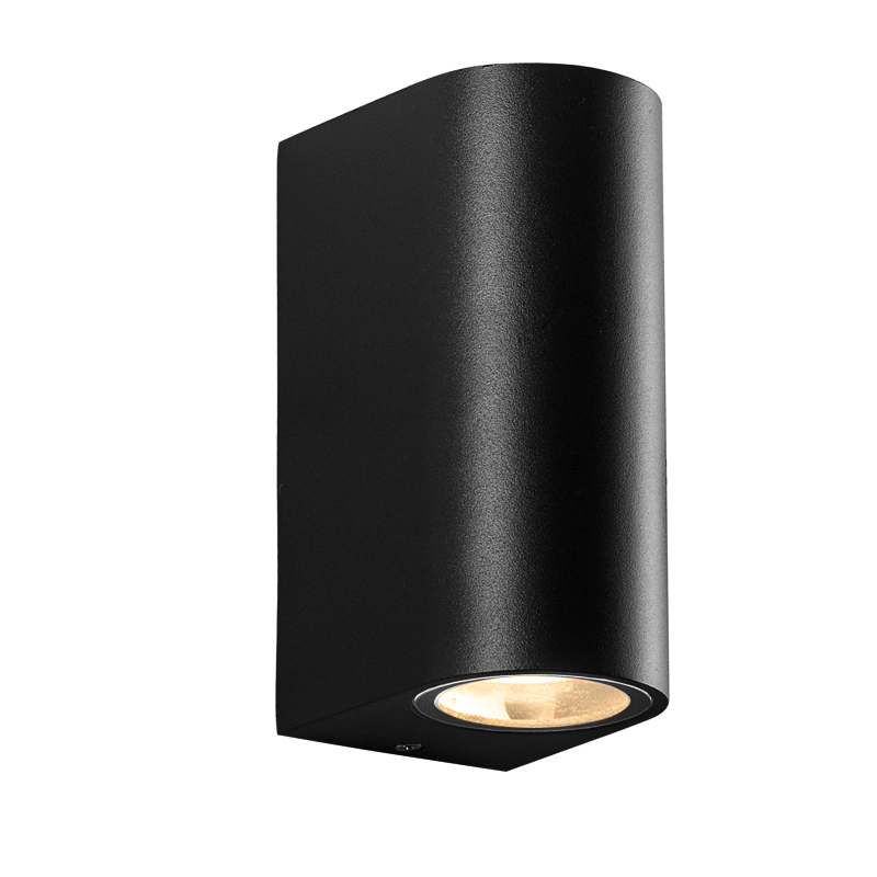 GU10 WALL LUMINAIRE PLASTIC 230V AC BLACK IP65 MAX.2X3W LED - ledmania.gr