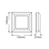 LED WALL SQUARE LUMINAIRE DARK GREY 230V AC IP65 4W 3000K 270LM RA80 - ledmania.gr