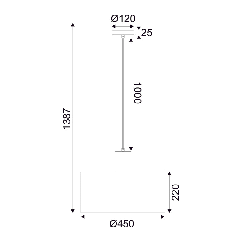 ^ΚΡΕΜΑΣΤΟ Φ/Σ 1ΧΕ27 CHIOS ΚΡΕΜ ΥΦΑΣΜΑ+ΞΥΛΟ D45XH140CM - ledmania.gr