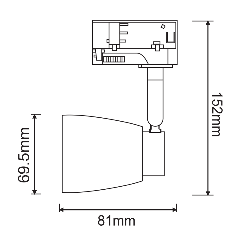 ^TRACK SPOT GU10 4C WHITE No40