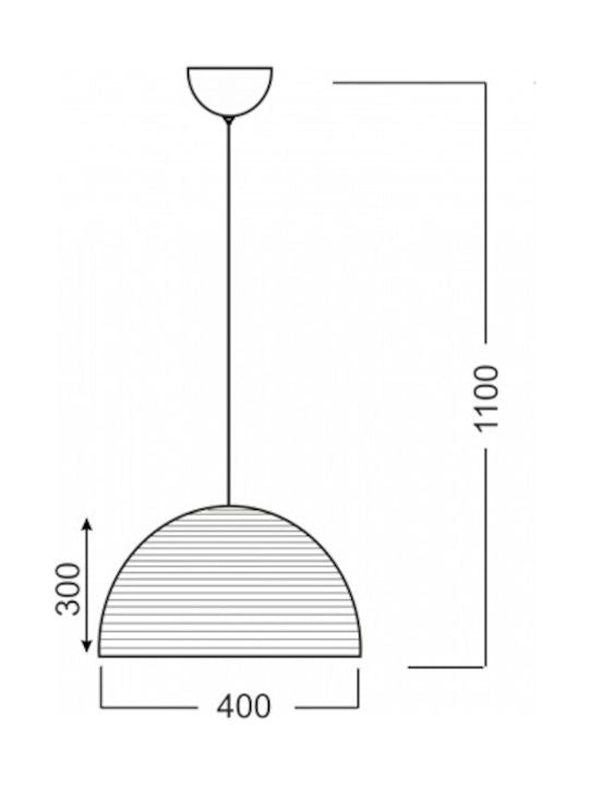 Μοντέρνο Κρεμαστό Φωτιστικό Μονόφωτο Πλέγμα με Ντουί E27 σε Ασημί Χρώμα