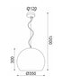 ΚΡΕΜΑΣΤΟ Φ/Σ 1ΧΕ27 ΚΑΦΕ ΠΗΛΟΣ Φ35ΧΗ120CM