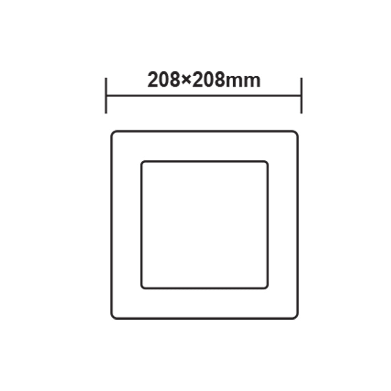 ΛΕΥΚΟ ΤΕΤΡΑΓΩΝΟ LED ΠΑΝΕΛ ΟΡΟΦΗΣ 18W 3000K 1700Lm 208x208mm 230V AC Ra80 - ledmania.gr