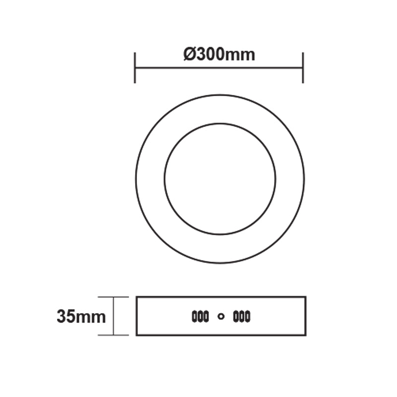 ΛΕΥΚΟ ΣΤΡΟΓΓΥΛΟ LED ΠΑΝΕΛ ΟΡΟΦΗΣ 23W 4000K 2120Lm Φ285mm 230V AC Ra80