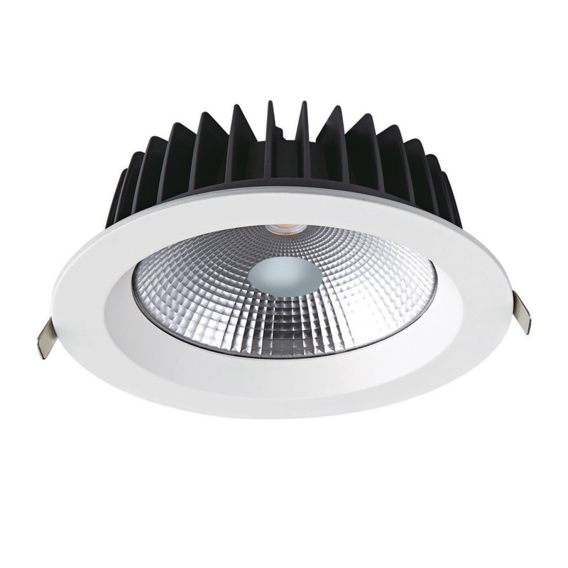 LED ΛΕΥΚΟ ΧΩΝΕΥΤΟ ΦΩΤΙΣΤΙΚΟ 40W 3000K 4700Lm 100° 230V AC Ra80 Φ230*77MM 5YRS