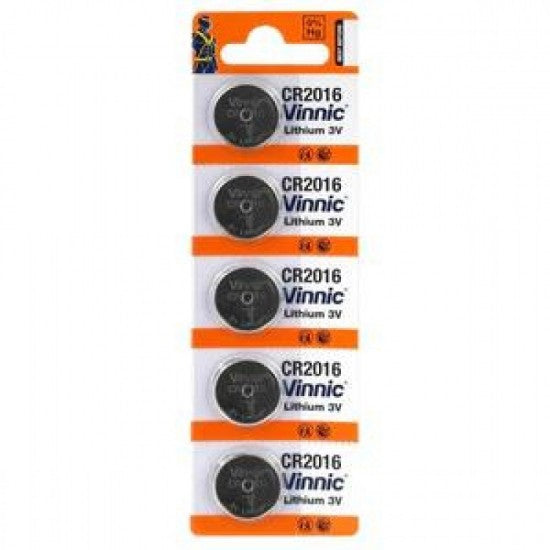 Vinnic Lithium Button Cell CR2016 5BL