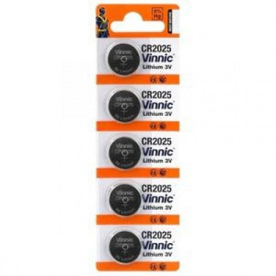 Vinnic Lithium Button Cell CR2025 5BL