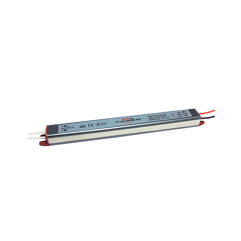 LINEAR METAL CV LED DRIVER 24W 230V AC-12V DC 2A IP67 WITH CABLES - ledmania.gr