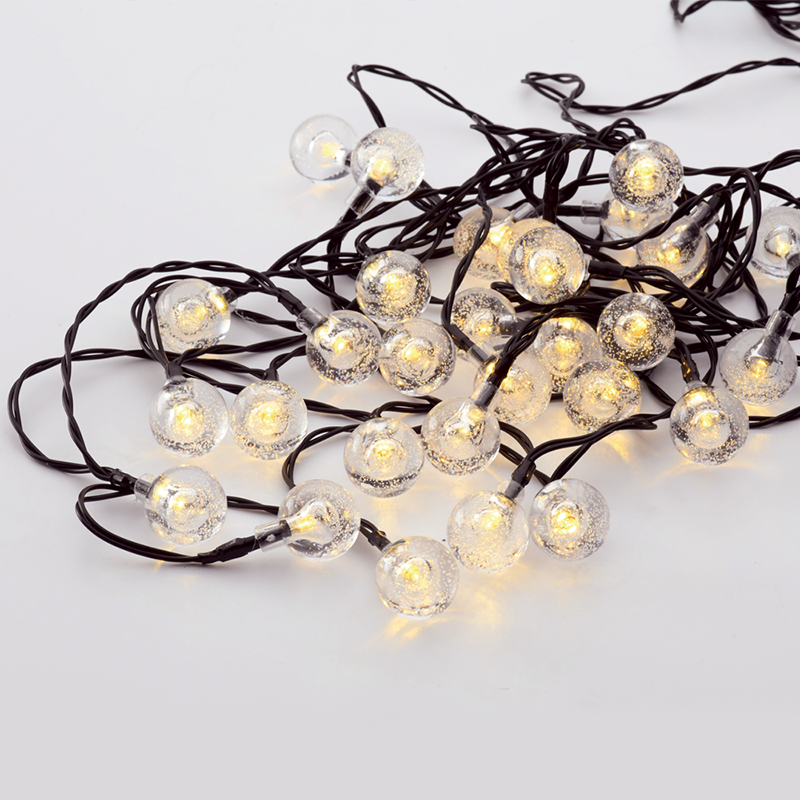30 WW SOLAR LEDS, ΠΛΑΣΤΙΚΑ ΜΠΑΛ. ΛΑΜΠ. ΣΕΙΡΑ, ΜΠΑΤ., ΦΒ ΠΑΝΕΛ, FLASH, ΜΑΥΡΟ ΚΑΛ., IP44, 4.35m+2m - ledmania.gr