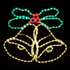 DOUBLE BELLS 288LED ΣΧΕΔΙΟ 8m ΦΩΤΟΣΩΛ RED-GREEN-YELLOW IP65 75x58cm 1.5m ΚΑΛΩΔ - ledmania.gr