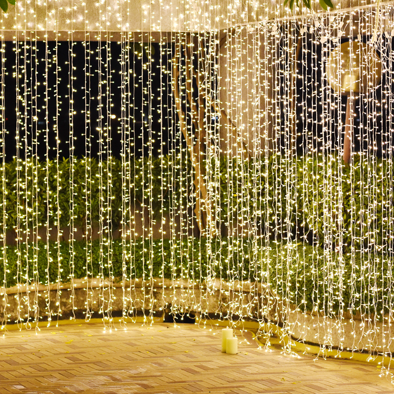 360LED ΚΟΥΡΤΙΝΑ ΛΑΜΠ 20 ΣΕΙΡΕΣ x 18 ΛΑΜΠ ΘΕΡΜΟ ΛΕΥΚΟ ΑΝΤΑΠΤ 31VDC&ΕΠΕΚΤ MAX 2ΣΕΤ IP44 200x200cm ΔΙ - ledmania.gr
